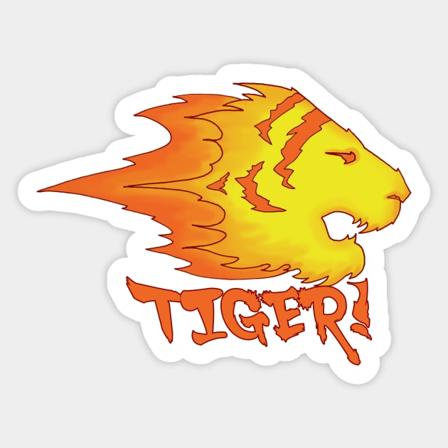 Tiger Glow Sticker by Prototypeinks